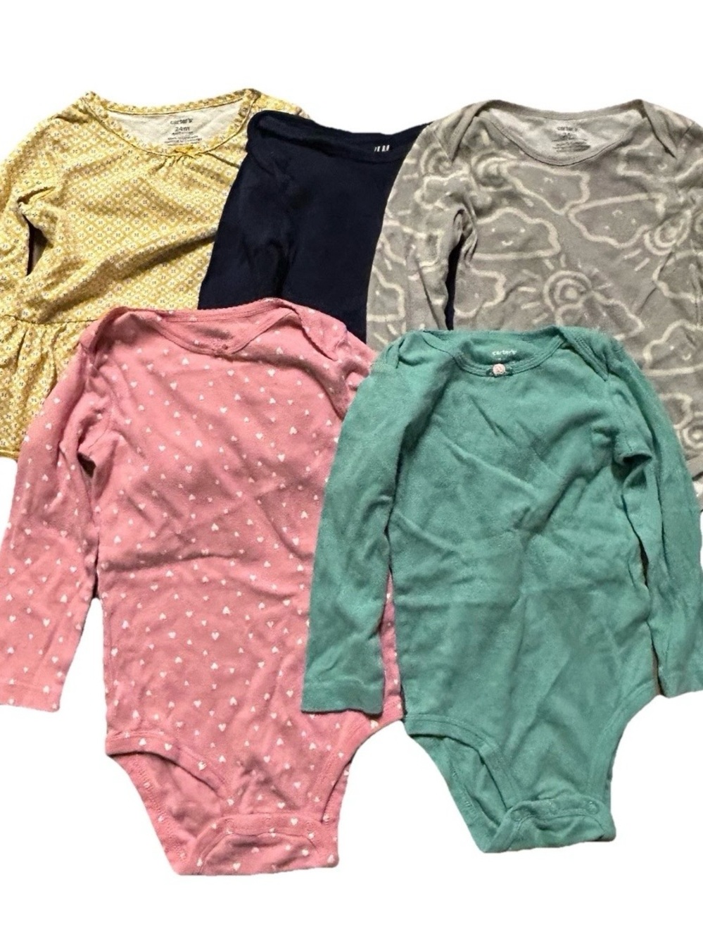 Mixed Colors Baby One-Piece Bodysuit Pack - Long 3
